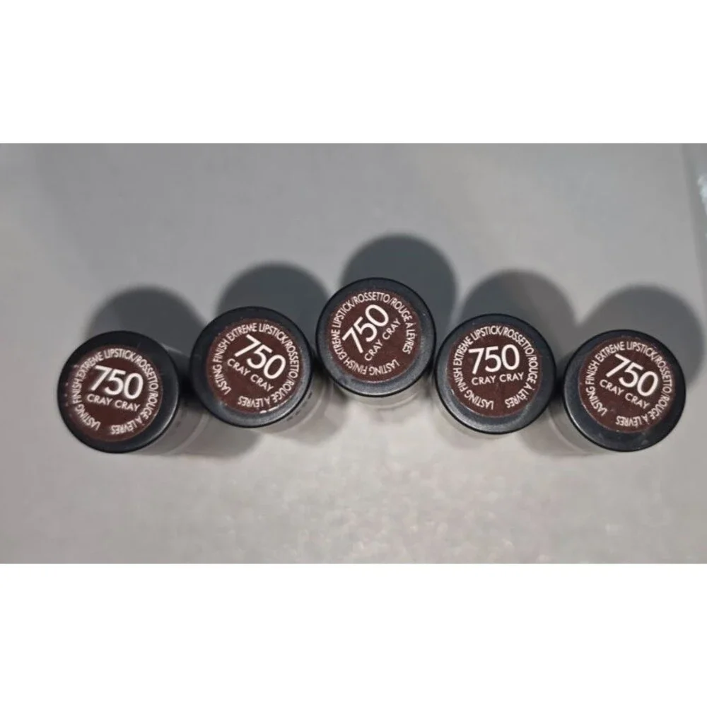 Lot of 5 Rimmel Lasting Finish Extreme 750 Cray Cray  NEW Brown